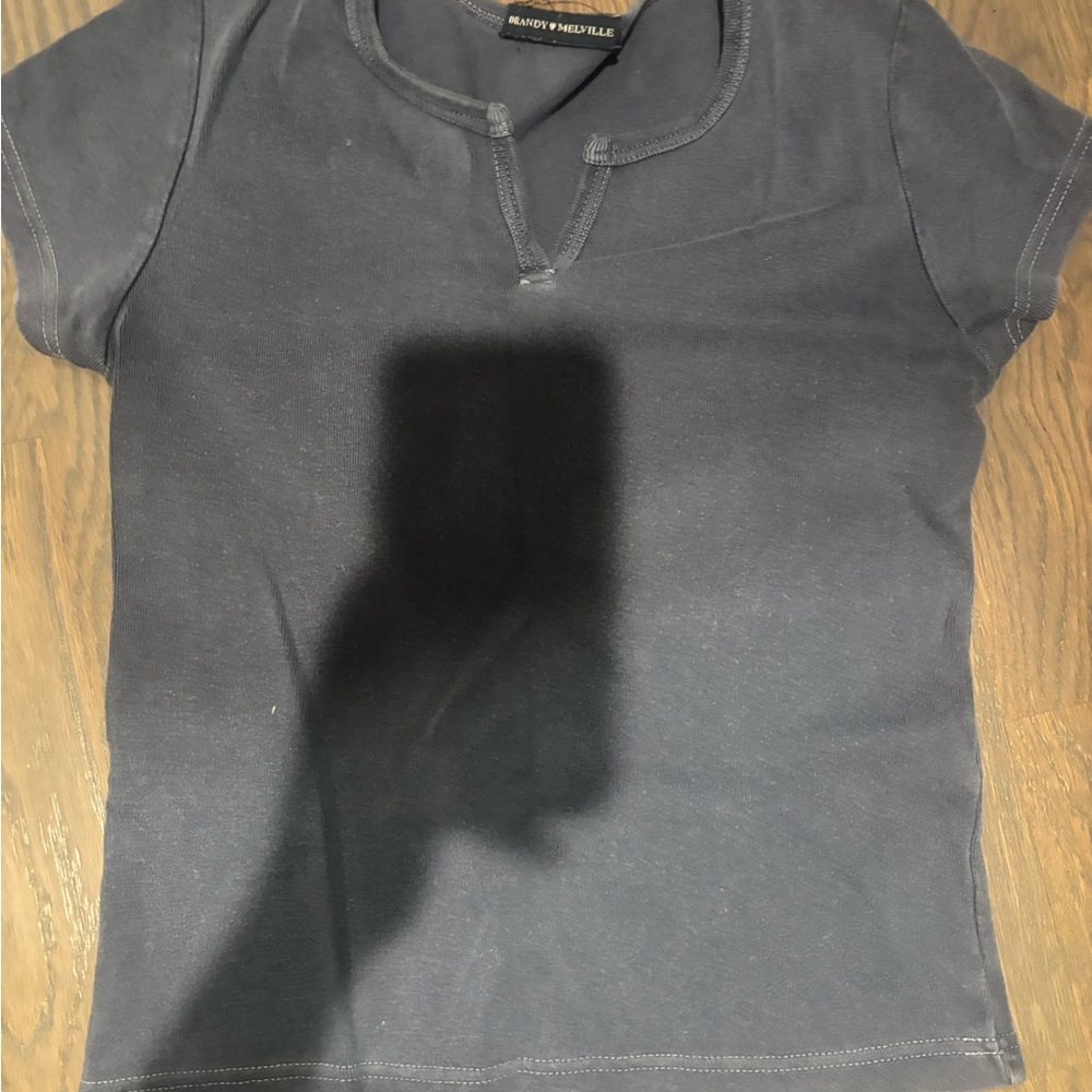 Brandy Melville Navy Crewneck Tee